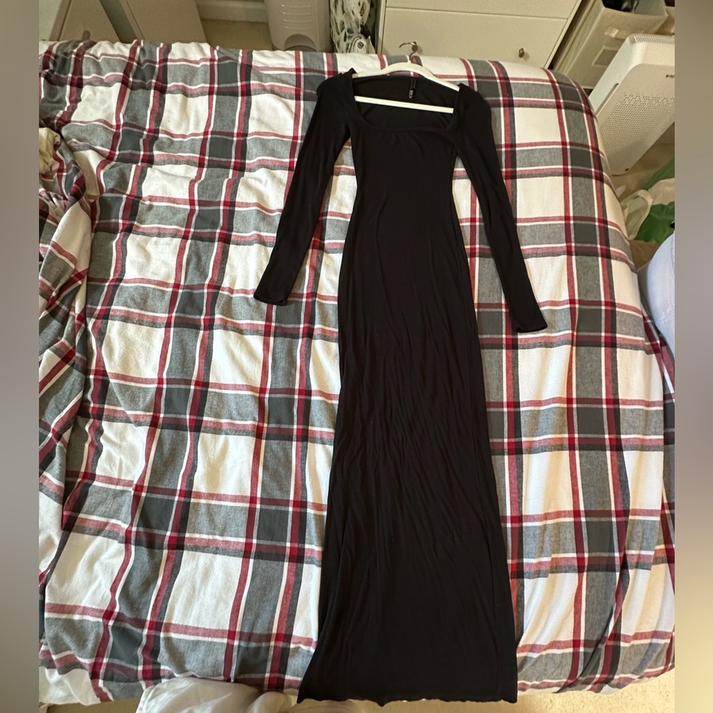 Skims Long Sleeve Ribbed Dress